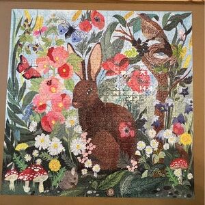 Eeboo Poppy Bunny 1000 Piece Square Adult Jigsaw Puzzle